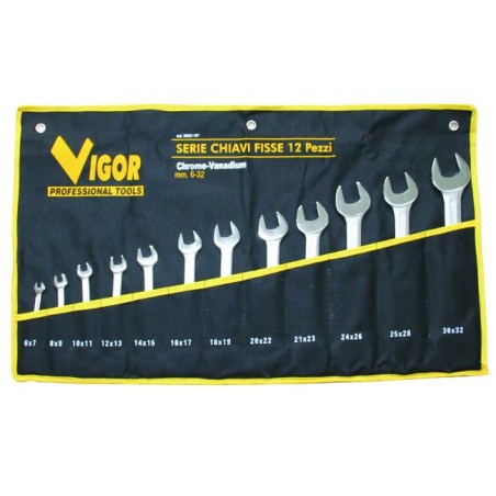 Set of Fixed Wrenches Vigor Crv-Din3110 Pieces 12