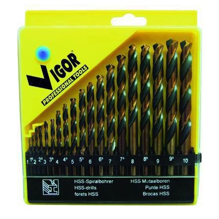 Jeu de forets bi-action HSS Vigor pcs. 19 mm. 1-10