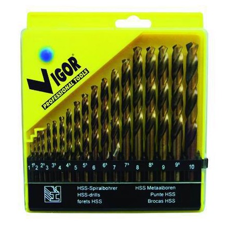 Jeu de forets HSS Vigor Cobalt 6% pcs. 19 mm. 1-10