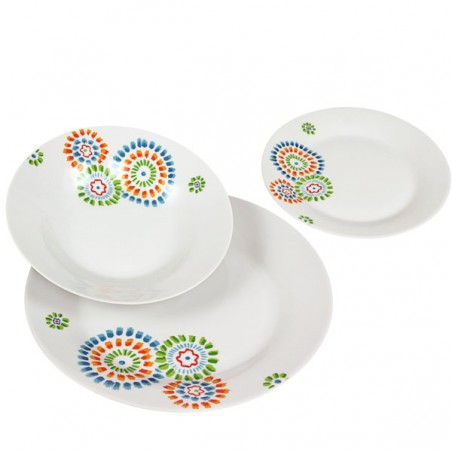 Service de table en porcelaine Hippy Tdo 18 pcs Xtra