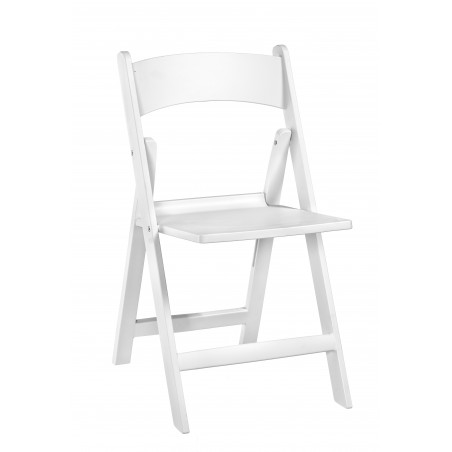 Set of 6 Folding Chairs in White Alex Resin