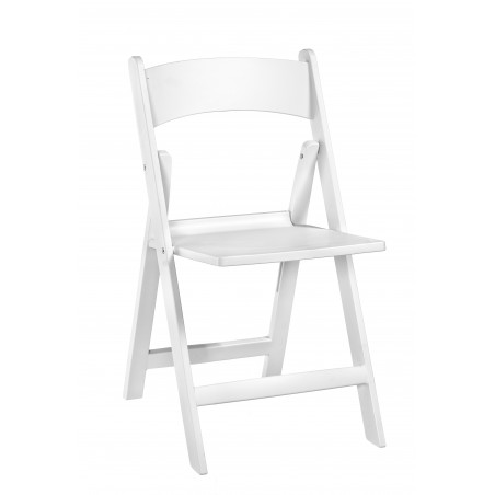 Lot de 6 Chaises Pliantes en Résine Blanche Alex