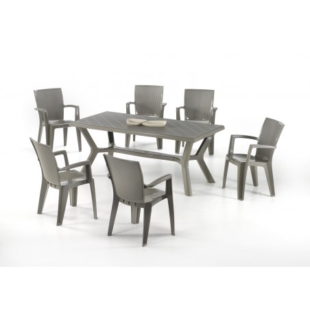 Garden Set Carribe Resin Table and Java Chairs
