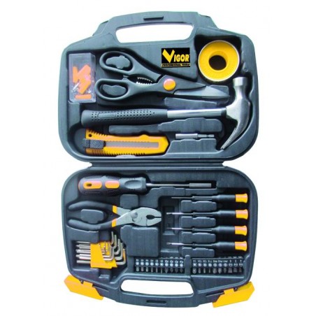 Ensemble d'outils Vigor Case Art.Vau-V124 Pièces 124