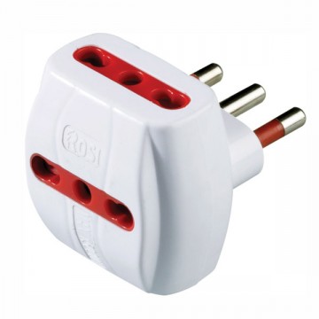 Triple Safety Adapter 10A+T White Rosi