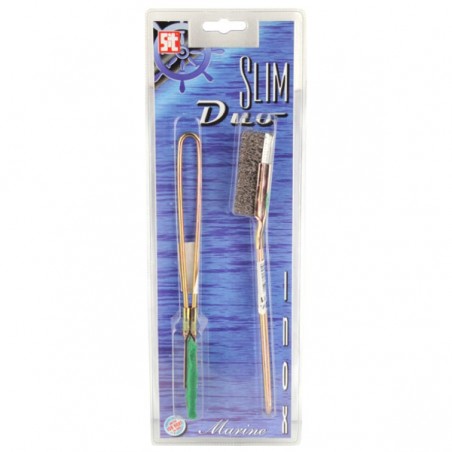Spazzola Slim Duo Acc Inox + Nylon pz.2 Bl Sit