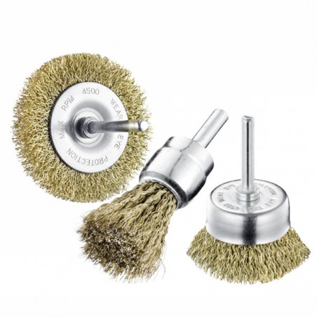 Mini Drill Brushes 3 pcs Bl Sit