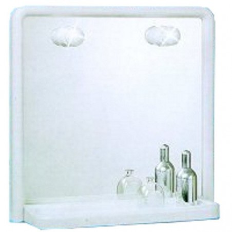 Square Mirror Shelf + Spotlights 50X51 2027 Mosaico