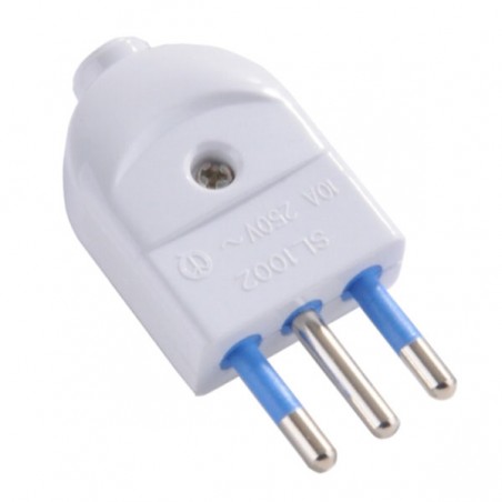 Straight Plug 16A+T White Bl Syntesy 00358