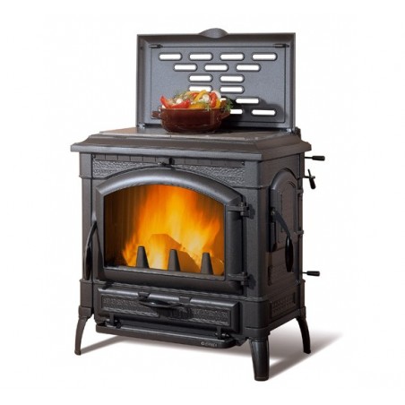 Poêle à Bois Nordica Fonte Isotta Cerchi 11,9 Kw Noir Mod.7119111