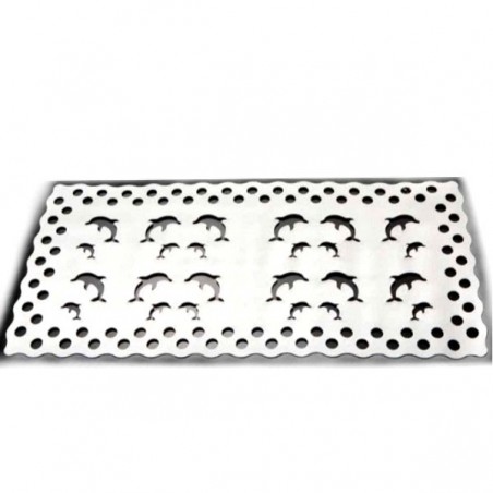 Dolphin Bath Mat cm 72X36 White Lamapla