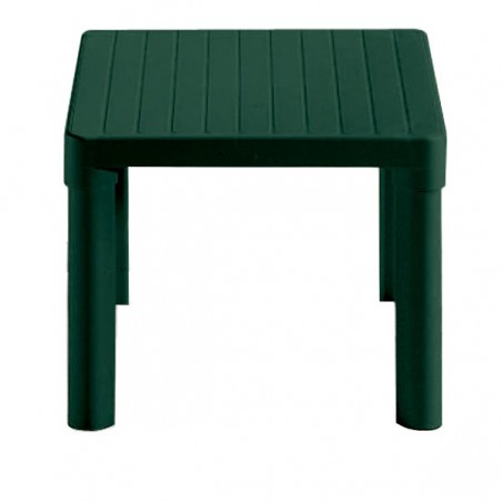 Table basse résine carrée verte Tip 47X47 1030 Scab