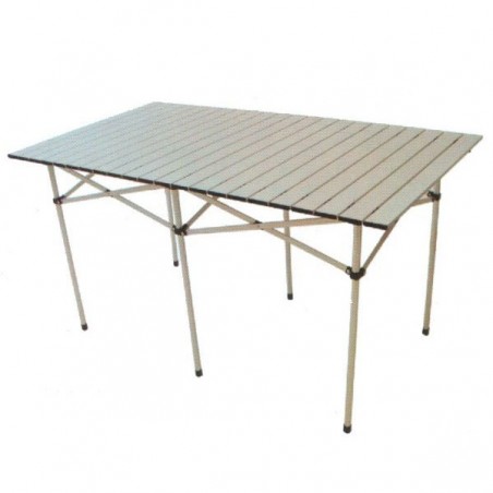 Table de camping rectangulaire en aluminium 140X70 Vette 05703