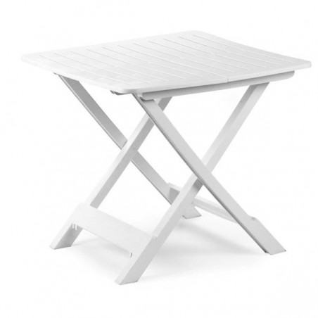 Table Résine Pliante Tevere Blanc 79X72 Progarden