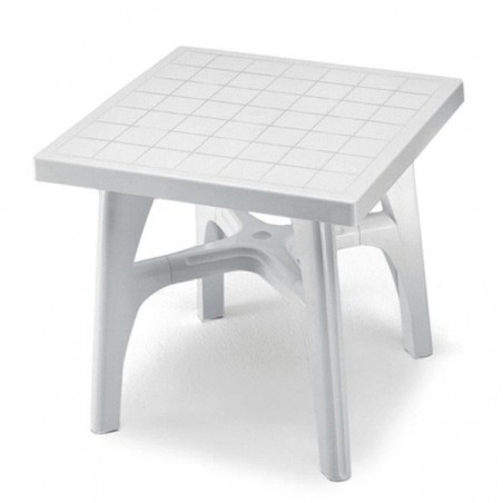 Quadromax Table Résine Blanche 80X 80 1015 Scab