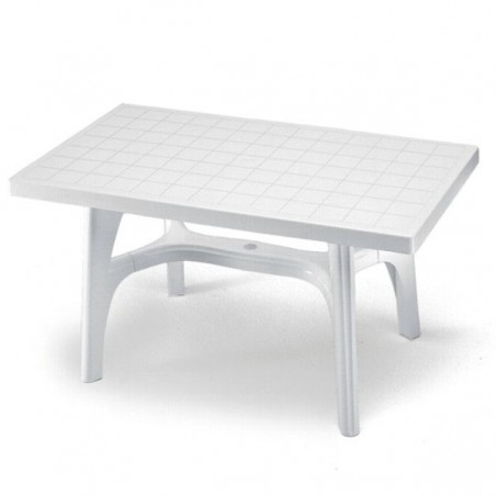 Table Résine Rectangulaire Blanche 140X 80 1067 Scab