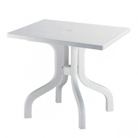 White Flip Top Resin Table 80X 80 1829 Scab