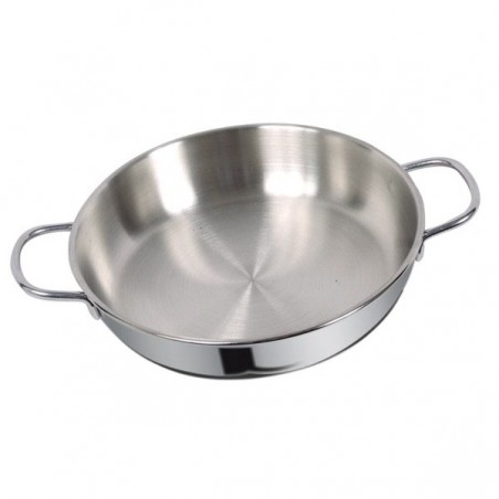 Stainless steel pan 2 handles cm 16 Dune Metalsomma