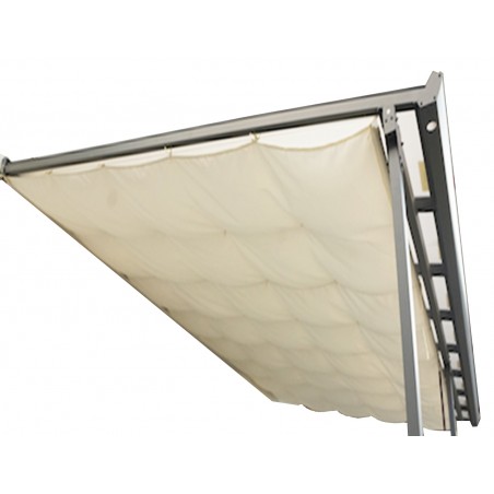 Tenda ombreggiante per tettoia TT 3050 AL – 285x500 cm – Regolabile in poliestere ecrù anti-UV – TT3050RT Foresta