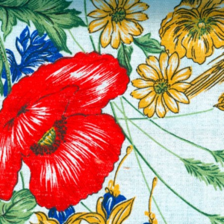 Auvent Cotton Extra Fleurs 250X150 Papaver Xtra