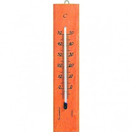Natural Rectangular Wood Thermometer 101401 Moller