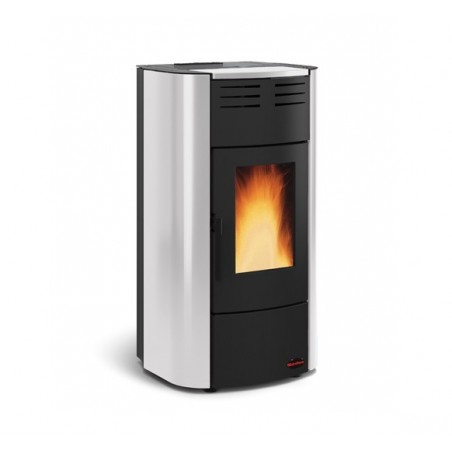 TermoStufa a Pellet Nordica Extraflame Raffaella Idro 19 Kw Argento Mod. 1280306