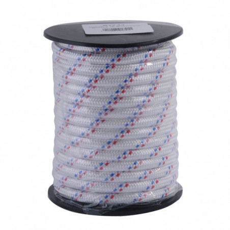 Tresse Pp mm 10 m 15 Blanc Bleu/Rouge fils