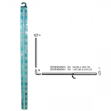 Shower Curtain Tube 80+ 94/180 Extensi. Aglaia 02619