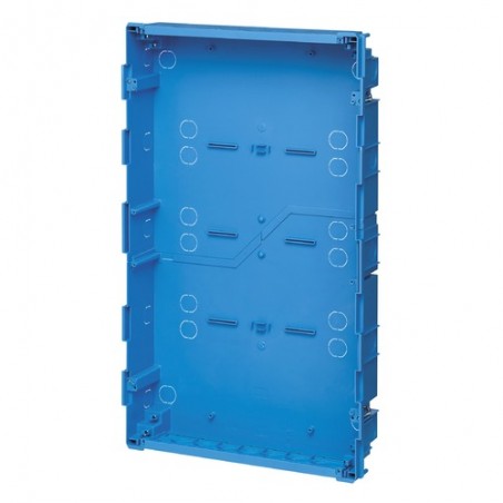 V53772 Light blue flush-mounting box for 72M switchboard