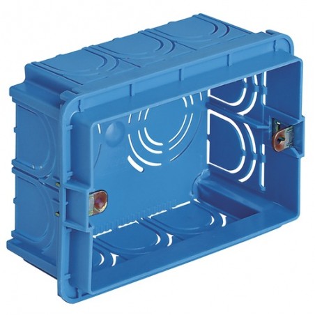 V71303 Scatola da Incasso Rettangolare Unificata 3 Moduli Azzurro