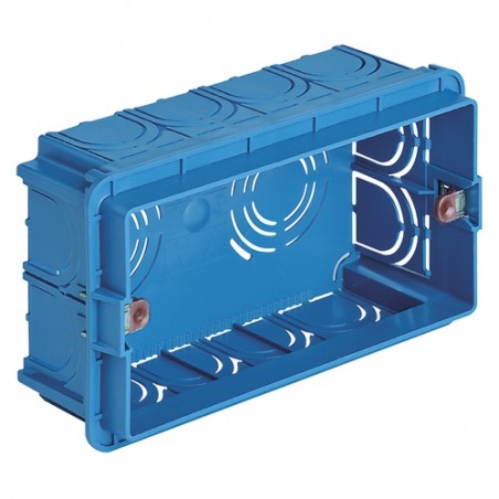 V71304 Scatola da Incasso Rettangolare Unificata 4 Moduli Azzurro