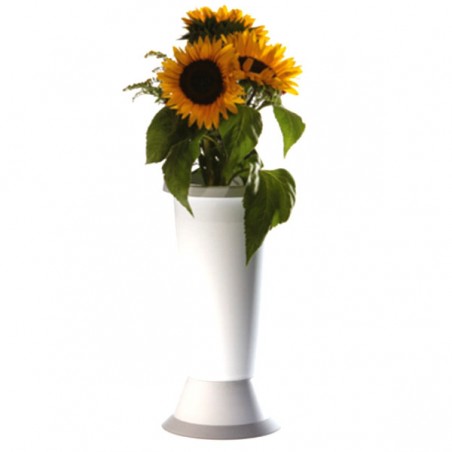 Vaso Fiori Jolly con Base Bianco cm 14 h 35