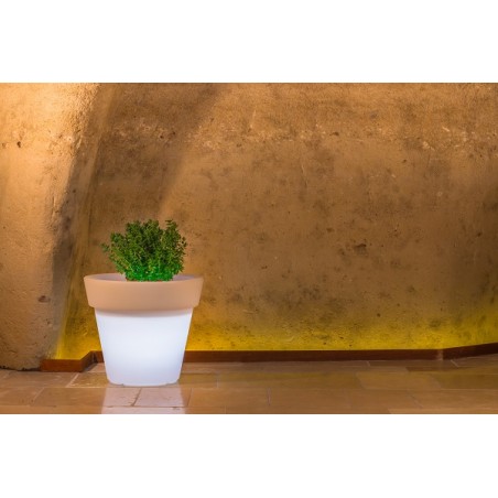 Light Vase in Polymer Monacis Gemma Bright Led Multicolor with Battery - Ø 110 cm. - h 95 cm.