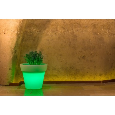 Luce Vase in Polymer Monacis Gemma Bright Light Green - Ø 50 cm. - h 44cm.
