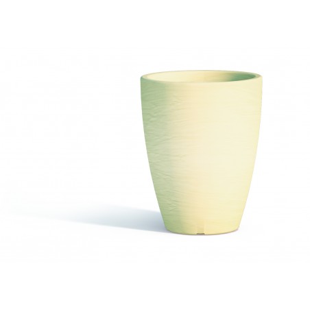 Polymer Vase Monacis Adone Round Ivory - Ø 30 cm. - h 38cm.