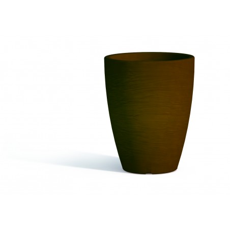 Vase Polymère Monacis Adone Rond Marron - Ø 30 cm. -h 38cm.