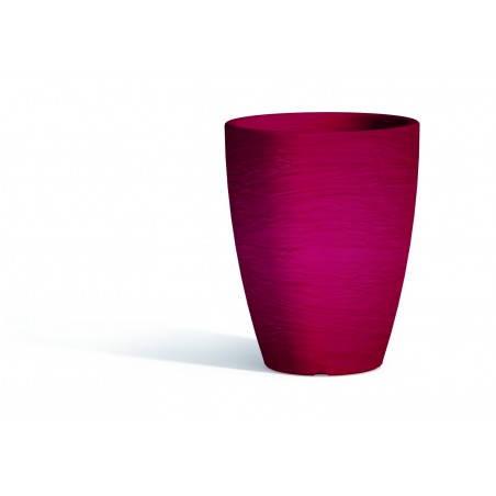 Vaso moderno di design Ø30 H38 in polimero rosso resistente per interno ed esterno - Made in Italy - Monacis