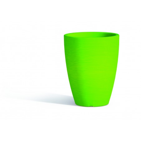 Vaso moderno di design Ø30 H38 in polimero verde resistente per interno ed esterno - Made in Italy - Monacis