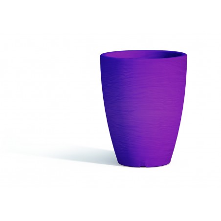 Vaso moderno di design Ø30 H38 in polimero viola resistente per interno ed esterno - Made in Italy - Monacis