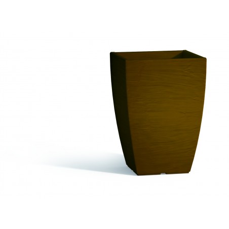 Polymer Vase Monacis Adonis Square Brown - cm. 27X27 - h 38cm.