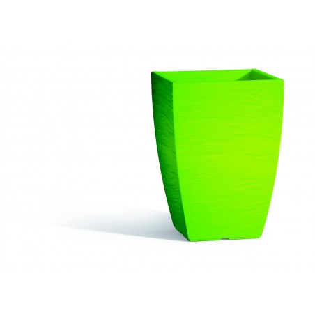 Polymer Vase Monacis Adone Square Green - cm. 27X27 - h 38cm.