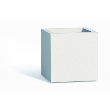 Vase en polymère Monacis Cube cm. 40X40X40 Blanc