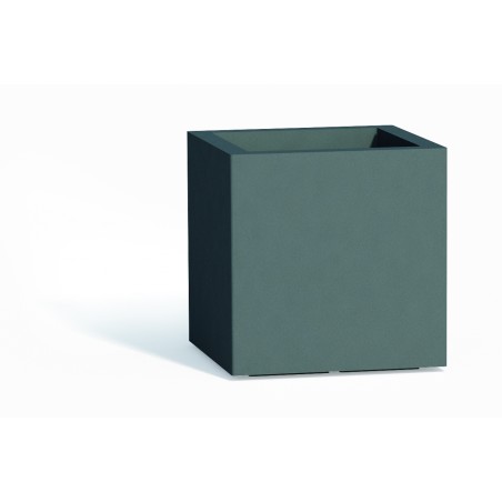 Vaso in Polimero Monacis Cube cm. 40X40X40 Grigio