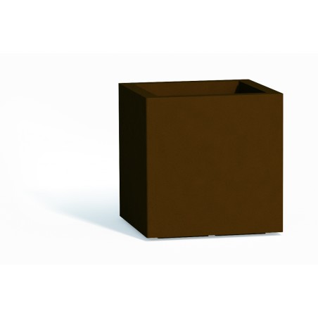 Vase en polymère Monacis Cube cm. 40X40X40 Marron
