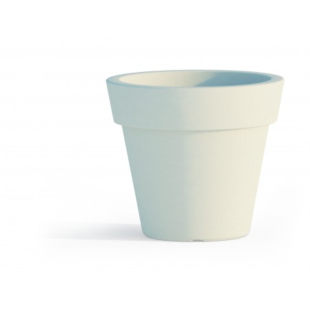 Vaso XXL moderno di design Ø110 H95 in polimero bianco resistente per interno ed esterno - Made in Italy - Monacis