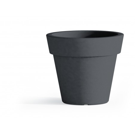 Vaso XXL moderno di design Ø110 H95 in polimero grigio resistente per interno ed esterno - Made in Italy - Monacis