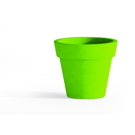 Vaso moderno di design Ø80 H70 in polimero verde resistente per interno ed esterno - Made in Italy - Monacis
