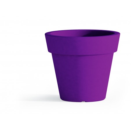 Vaso XXL moderno di design Ø110 H95 in polimero viola resistente per interno ed esterno - Made in Italy - Monacis