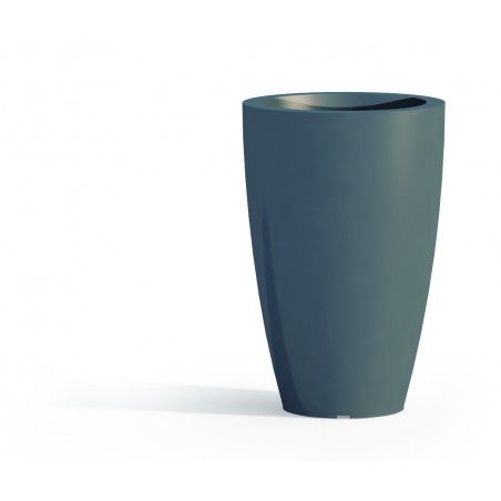 Vaso in Polimero Monacis Prisma Round Grigio - Ø 33 cm. - h 50 cm.