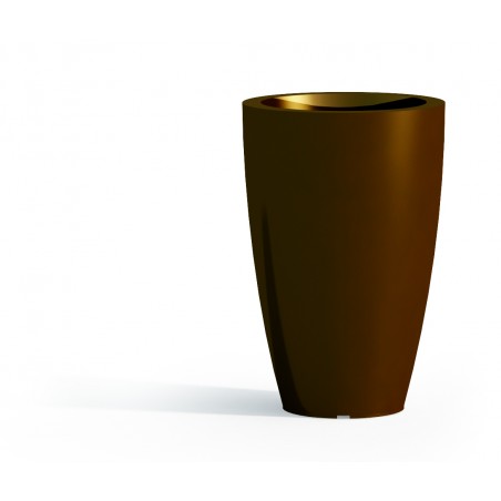 Vaso in Polimero Monacis Prisma Round Marrone - Ø 33 cm. - h 50 cm.